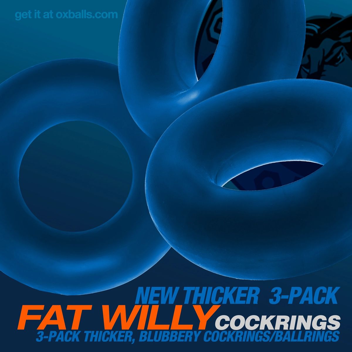 FAT WILLY 3pack thick noroll cockrings OXBALLS